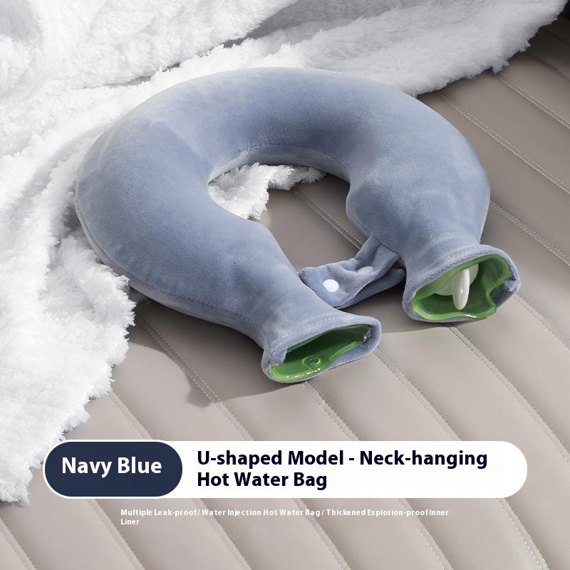 2025 Water-filled U-type Neck Warmer Neck-hanging Explosion-proof Hand Warmer Neck Hot Compress Hot Water Bottle Bag