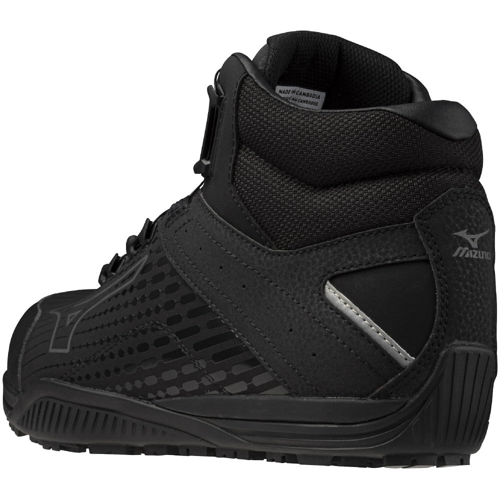 Mizuno Almighty TDII 81H BOA Work Shoes Size Black x Dark Silver x Black F1GA2510, 26.5 cm,