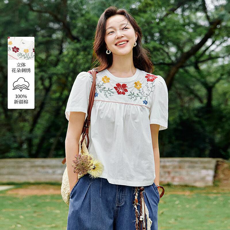 Women s Sweet Embroidered Lace Summer Tops XL