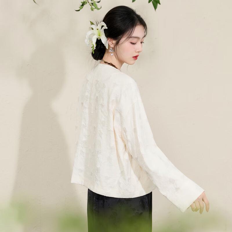 Sancai New Chinese Style Jacquard Cardigan