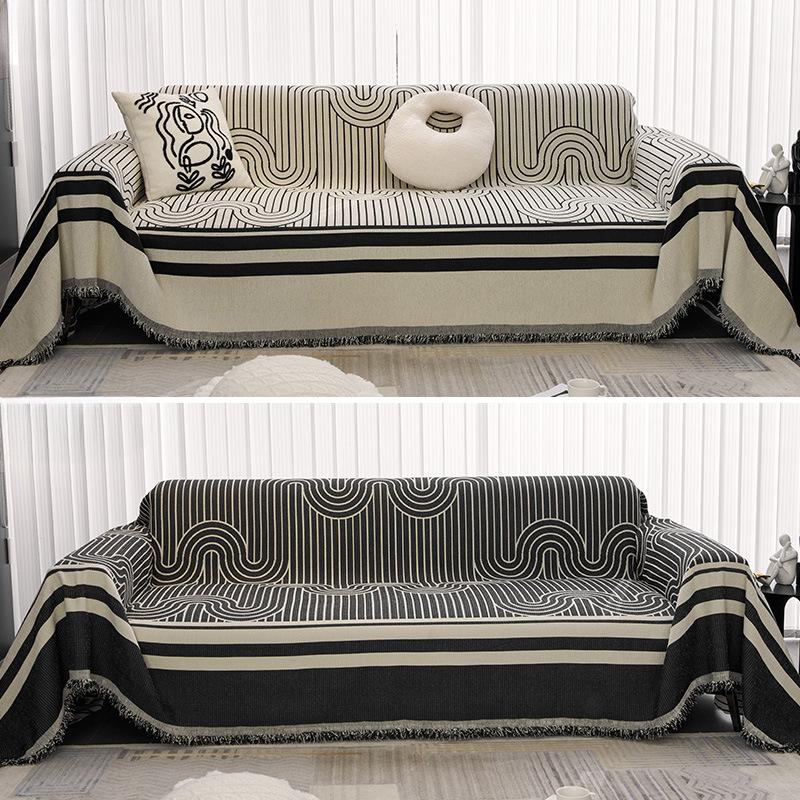 Sofa Towel All-season Universal Cover Cloth with Full Cover and Double-sided Use, Chenille Universal Cover, Anti Cat Paw Sofa Mat