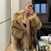Womens Faux Fur Coat 2026 Winter Warm Loose Street Style Jacket With Pockets Mid-Length