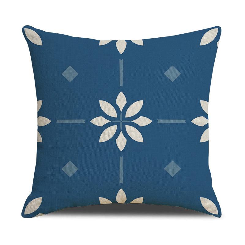 Nordisches Geometrisches Mandala Leinen Kissenbezug Digitaldruck Auto Sofa Bett Kissen Kissenbezug Zuhause
