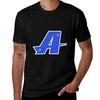 Glitzerndes Assumption College Buchstaben A T-Shirt Basic Rundhals Kurzarm Oberteil
