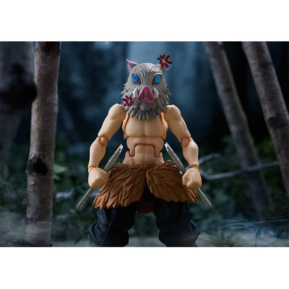 Figma Demon Slayer: Kimetsu no Yaiba Inosuke Kuhira DX-editie niet-schaal ABS & PVC geschilderd beweegbaar figuur
