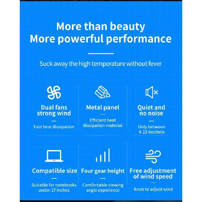 Q100 17inch Gaming Laptop Cooler Fan Led Screen Two USB Port 2600RPM Laptop Cooling Pad Notebook Stand For Laptop Fan Cooler