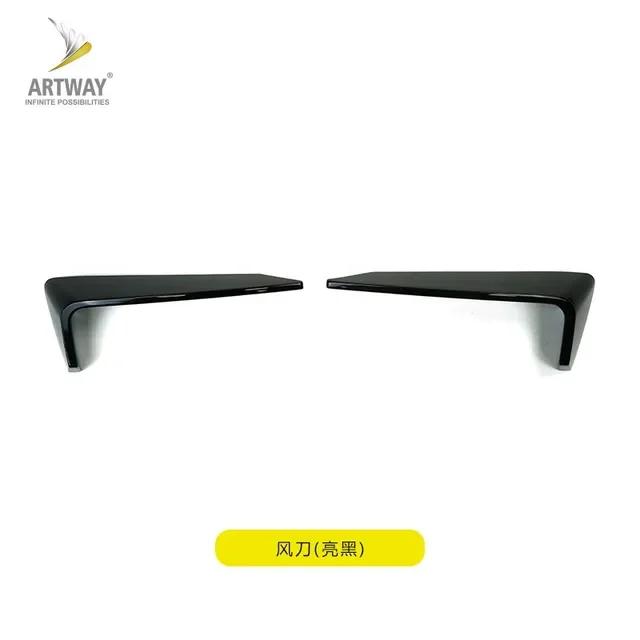 For Land Rover Defender 90/110 2020 2021 2022 2023 High Quality ABS Black Bumper Front Lip Wind Knife Spoiler Cover Body Kit