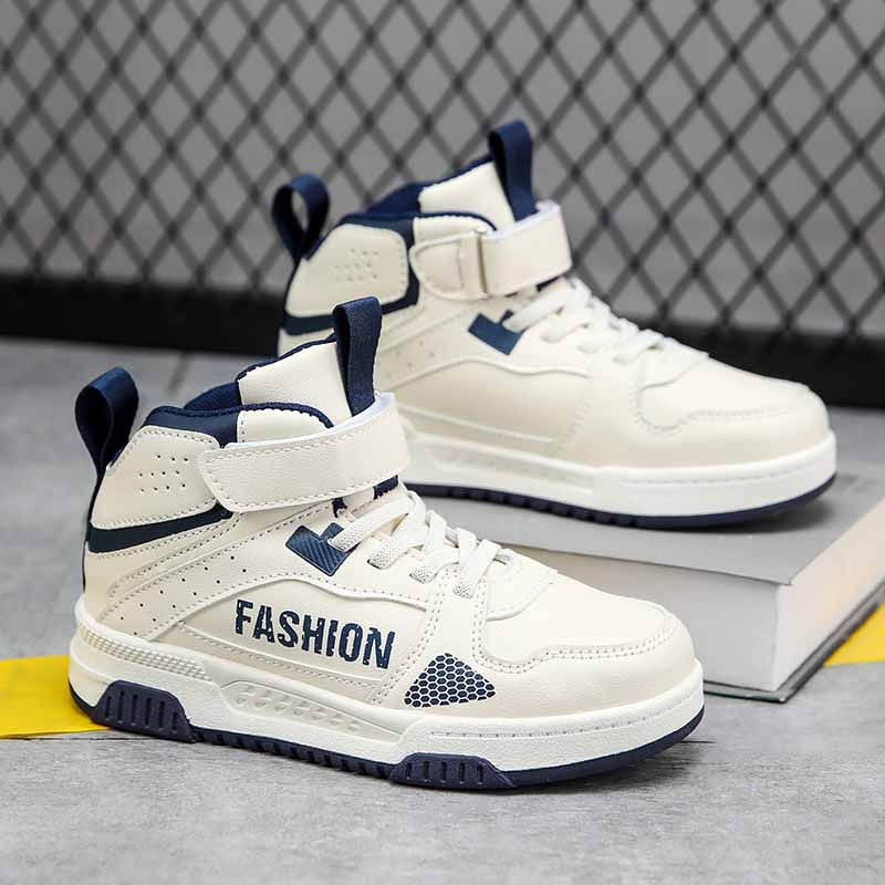 

Детская модная повседневная дышащая обувь для скейтбординга с высоким берцем, детская спортивная обувь для бега, удобные кроссовки для спортзала для мальчиков и девочек 28 синий