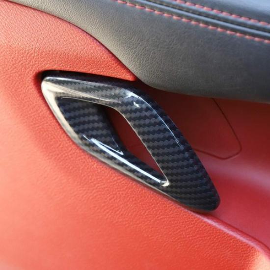 Carbon Fiber Inner Door Handle Cover Trim For Dodge Challenger 15+ Accessorie