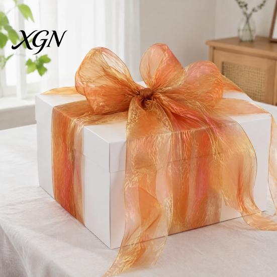 Durable Organza for Fashion Accessories 1 Yard Two Tone Sheer Fabric, 60 Inch Wide Iridescent Silky Decorative Fabric Christmas Tree Ornaments Glitter