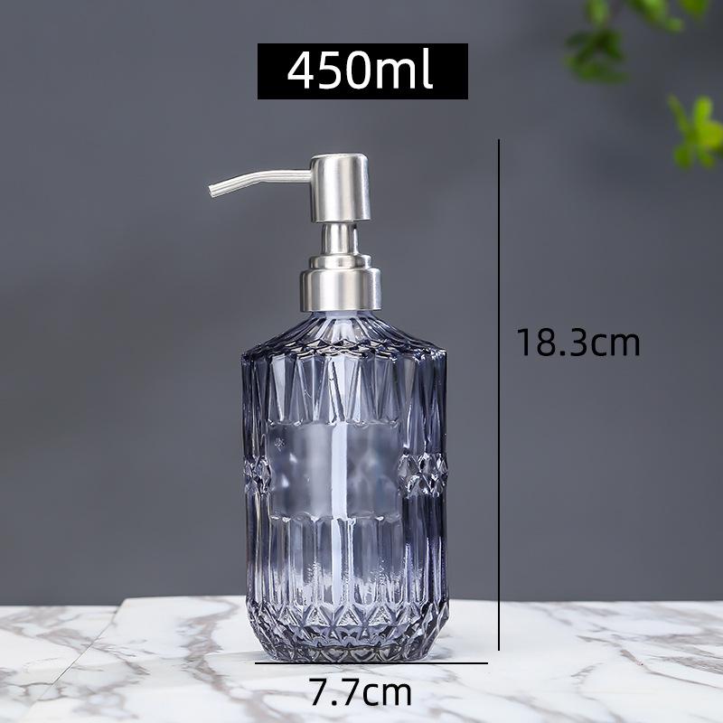 Nordische Badezimmerflaschen aus Glas: Spender für Duschgel, Lotion und Handdesinfektionsmittel