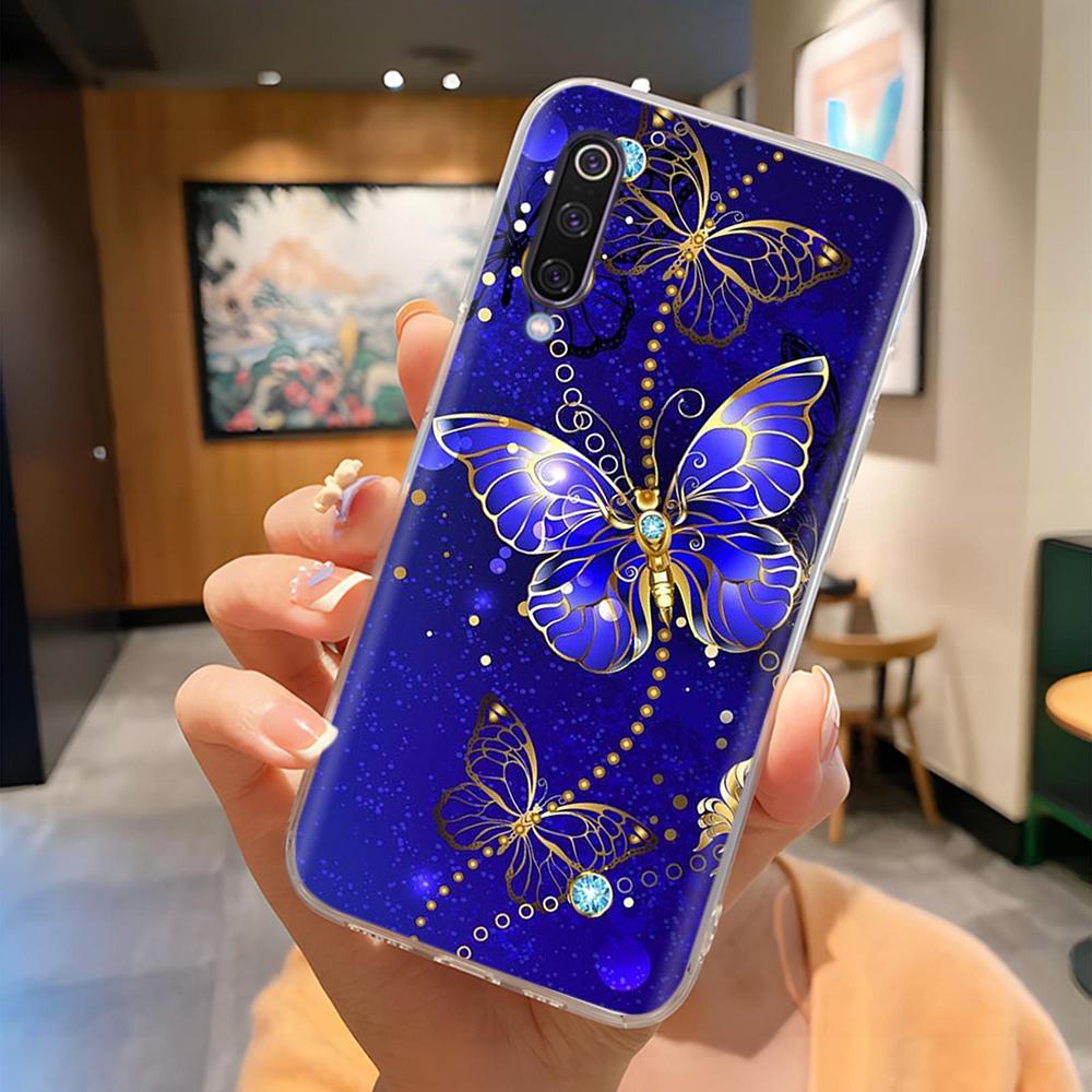 Phone Case For Xiaomi Mi 9 9SE Mi9 Pro Butterfly Silicone Protection Back Cover For Xiaomi Mi9 9 SE 9 Lite Pro Funda Cases Capa