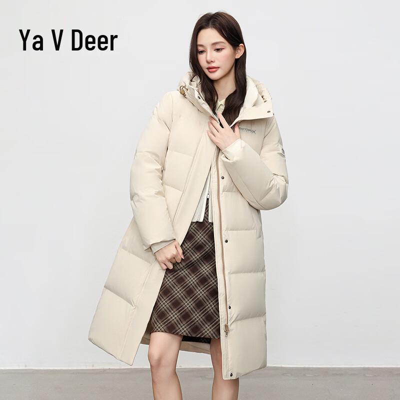 Yalu Women s Extra Warm Over-the-Knee Hooded Duck Down Puffer Coat XL (130-150 lbs)