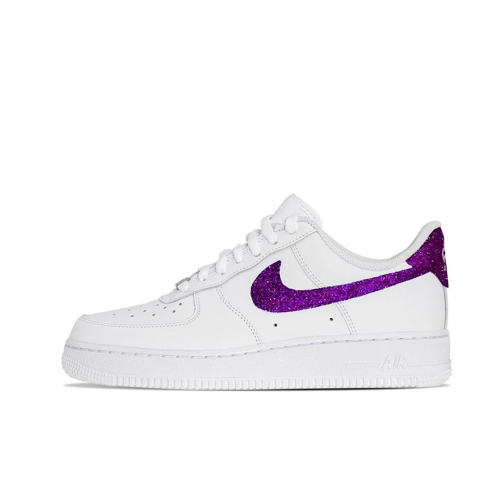 

Nike Air Force 1 Slip Resistant Abrasion Resistant Low top Skateboard Shoes Unisex White Purple CW2288-111(Team577-Z) 36.5