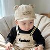 Newborn Cute Bear Embroidered Quick-Dry Duckbill Hat - Soft, Breathable Brim for Spring & Autumn