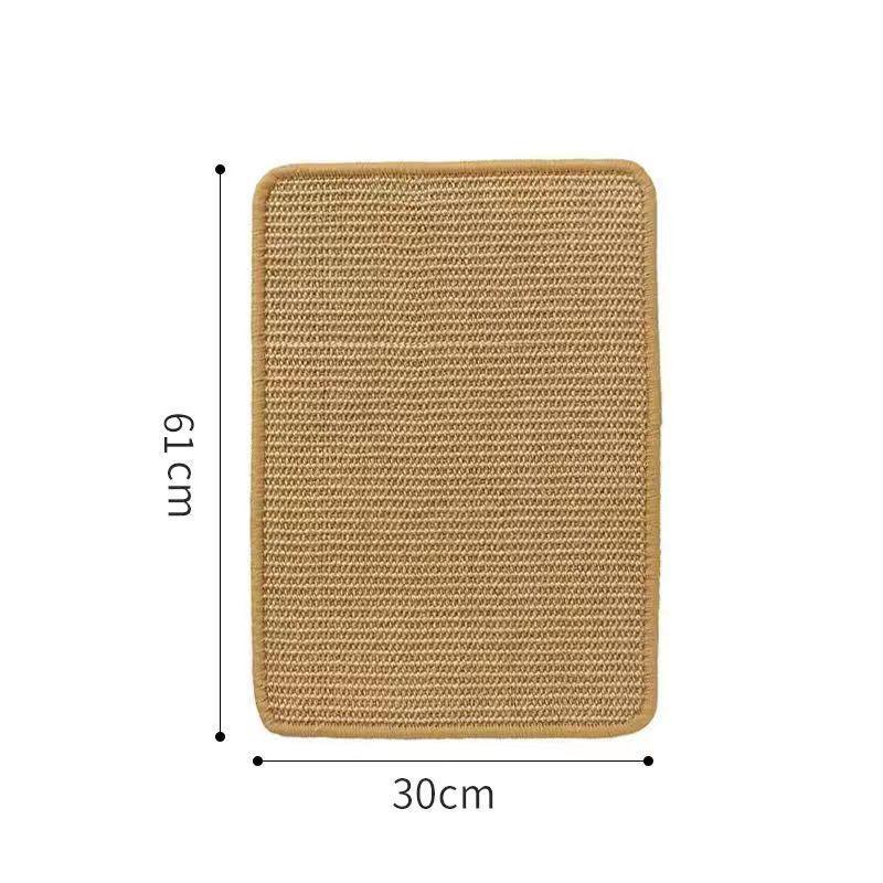 Natural Sisal Cat Scratcher Sofa Protector With Integrated Bed Vertical Design Durable Non-Shedding Large Cats