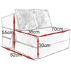 Guest Mattress - Luxury - Navy Blue - Foldable - 200 X 70 X 15 Cm - With Pillows