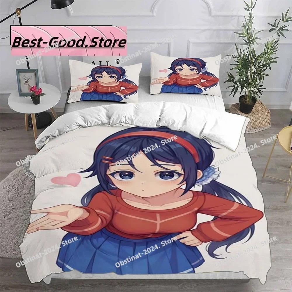 Kawaii girl Game MiSide Bedding Set Quilt Bed Cover Comforter Duvet Cover Pillow Case 3 Pieces Sets Teenagers Children's Gifts