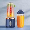 JOYBLISS Multifunksjonell 2 Kopper Bærbar Fruktjuicer Blender 6 Blader Juicemikser Mini Isblender USB-lading Trådløs Juicepresse
