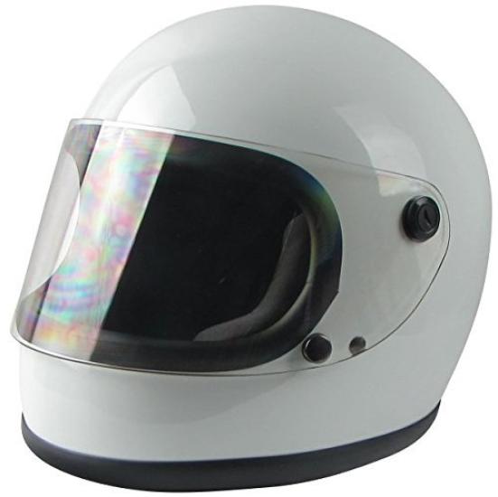 Retro full face helmet vintage white