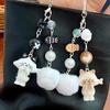 Adorable Cat Design Keyring Pendant Phone Decorative Accessories Resin Texture Phone Strap Suitable for Everyday Use