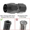 uxcell Swivel Hose End Fitting Adapter 4pcs AN10 Straight and 2pcs AN10 90 Degree for Braided Fuel Hose (Black)