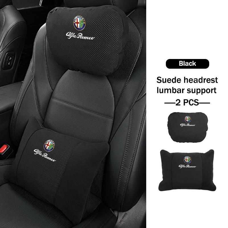 For Alfa Romeo Car Neck Pillow Head Support Pad Driver Seat Headrest Waist Support Mat 159 Giulietta Giulia 147 Mito 156 159 166