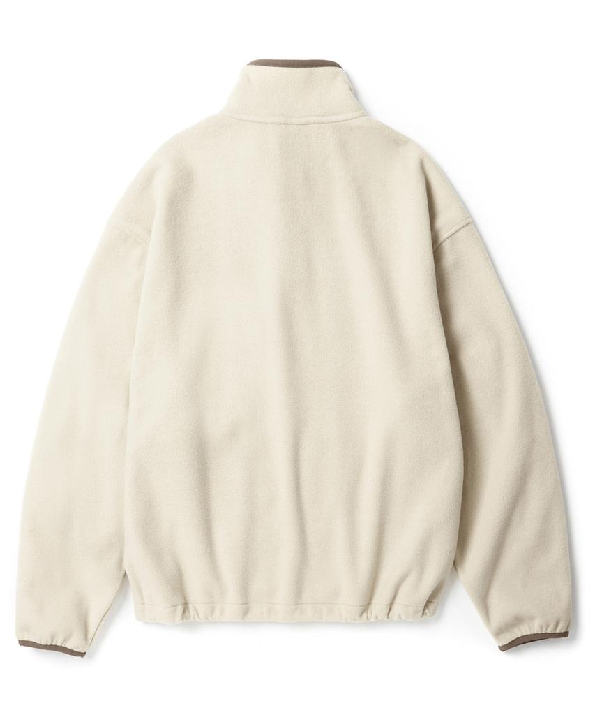 KULTE S-Script Logo Fleece Half Zip Crewneck_L.Beige