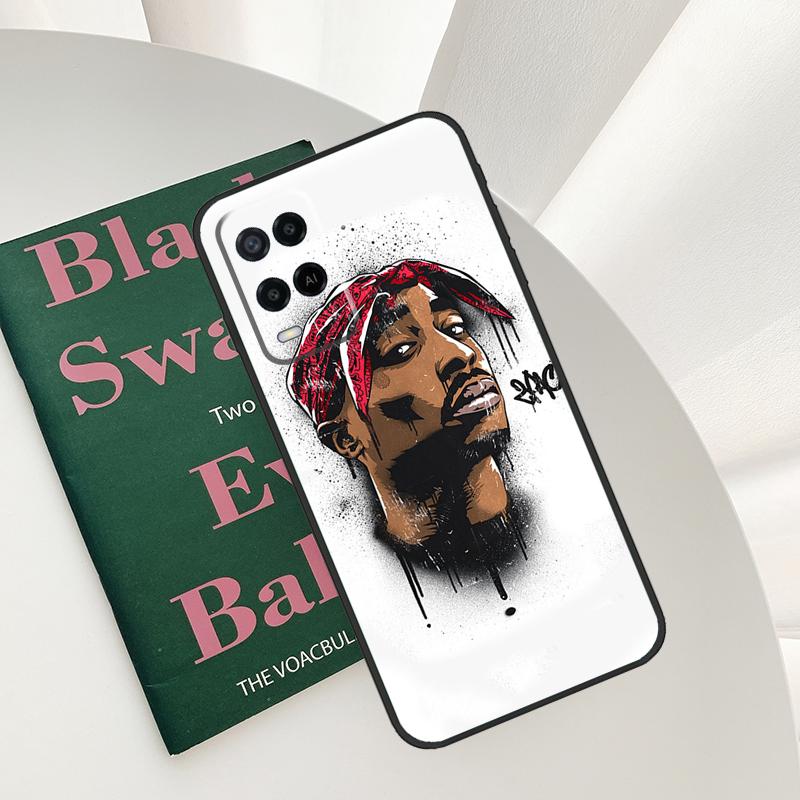 Rapper 2pac Singer Tupac Case For Oppo A52 A72 A76 A96 A54 A74 A94 A54S A57S A58 A78 A98 A57 A77 A15 A16 A17 Cover