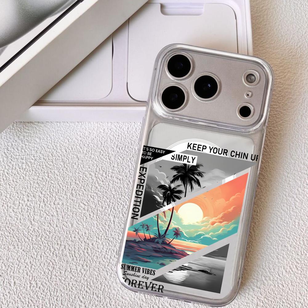 

Fashion Landscape Phone Case For iPhone 17 16 15 14 13 12 Pro Max Plus With Magnetic Crystal Clear Case Wireless Charge iPhone 12 Pro