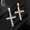 Us Local Stock Warehouse Hip Hop Jewelry Gold Plated S925 Sterling Sterling Silver Charm Moissanite Cross Pendant