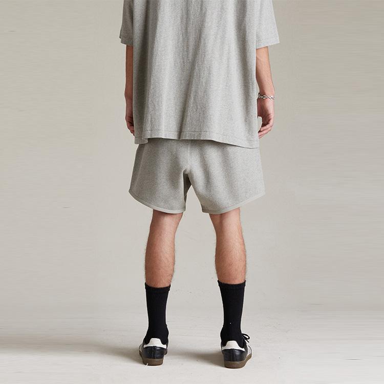 Fear of God Essentials Sweatshort Dark Heather Oatmeal Men Bottoms Grey 160SP242003F