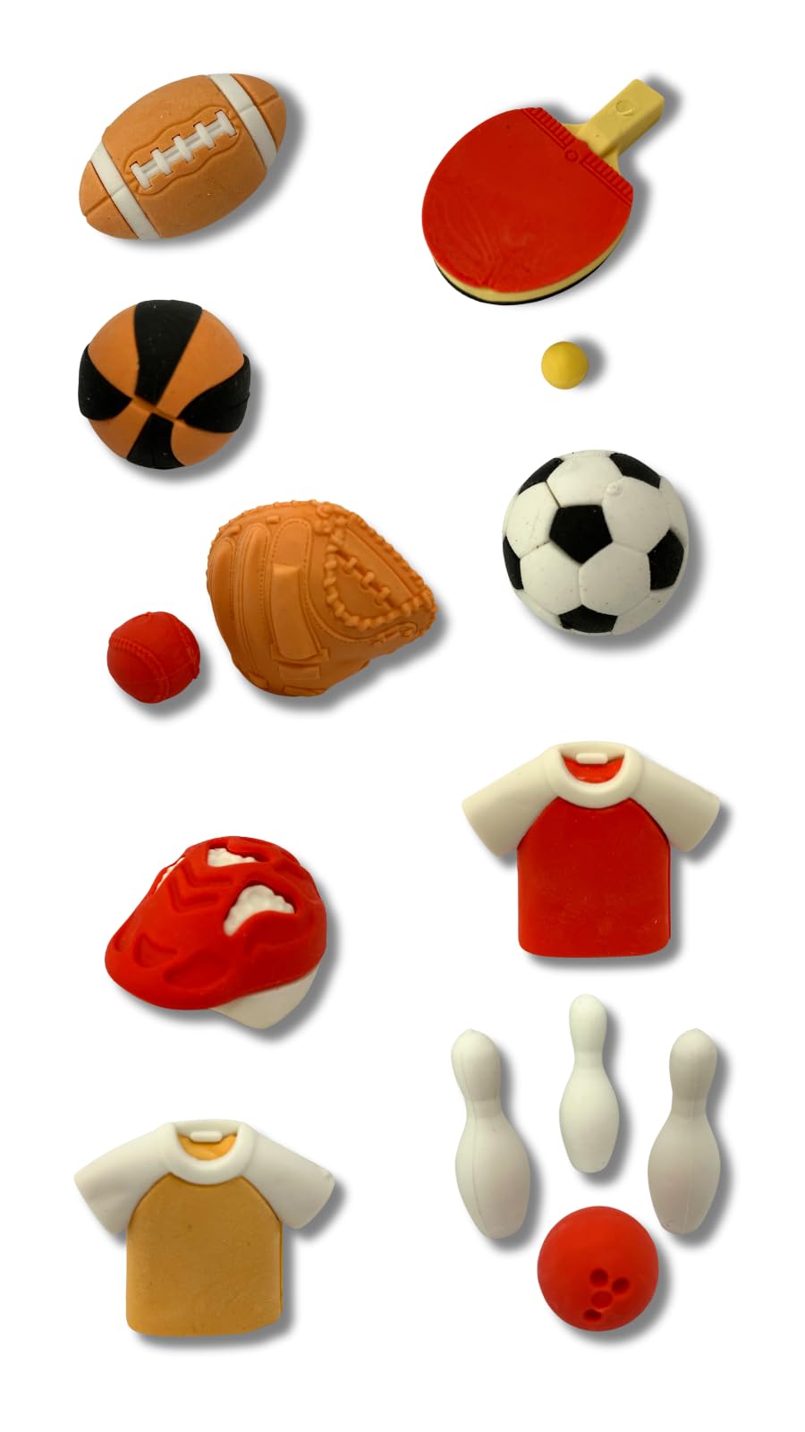 

PERSIMONE Mini Erasers Fun School Educational Miniature Random Set of 7 - Stationery, Toy, Toy, Assembly, Sports,