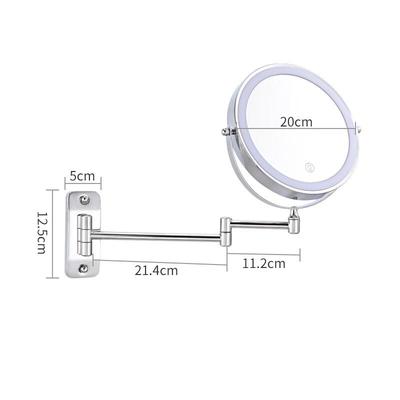 Oeny Wall-Mounted Extendable Double-Sided HD Makeup Mirror