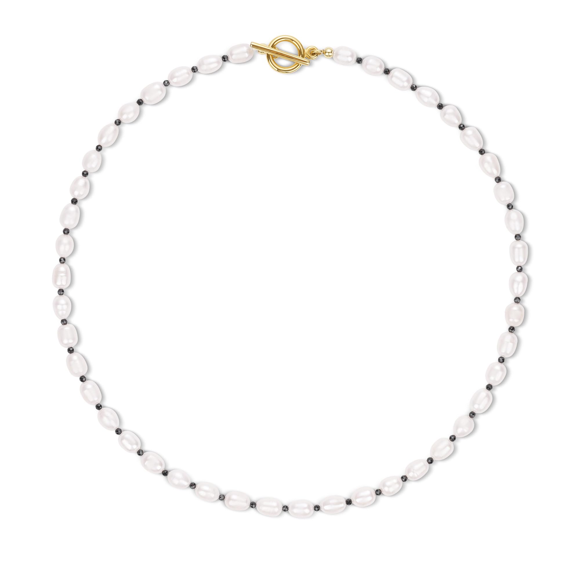 

[KOAI] Spinel June Birthstone Freshwater Pearl Necklace for Women
