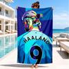 Haaland's Number 9 Journey Beach Towel, Quick-drying, Easy To Care For, Suitable for Both Fitness and Beach Vacations,Sports Essential