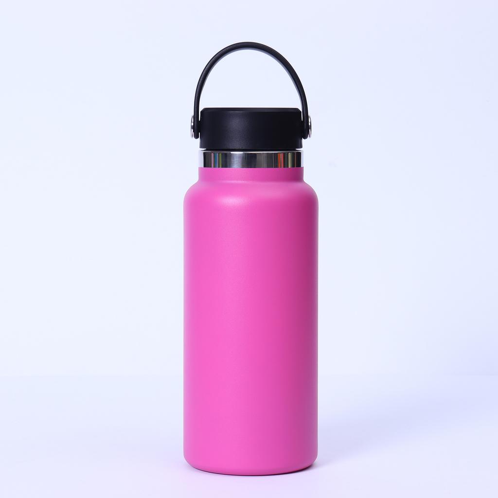 1PCS 32oz Stainless Steel Vacuum Insulated Water Bottle Portable Durable Leak-Proof for Outdoor Sports Carry Gym Cup with Handle