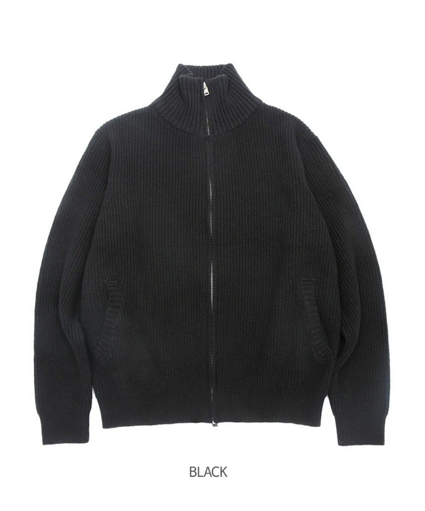 UMBRELLA ON THE GO Signature High-Neck Two-Way Collar Knit Zip-Up