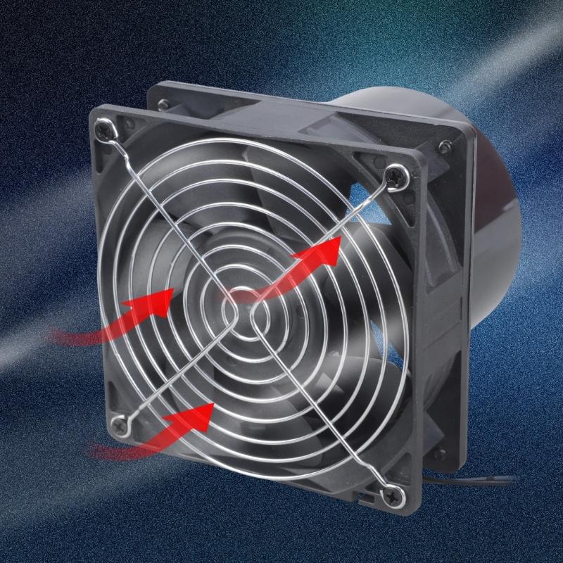 Energy Efficient 200CFM Exhaust System 12V 120mm Ventilation Blower Exhaust Fan For Tent Cooling 3D Printer Enclosures