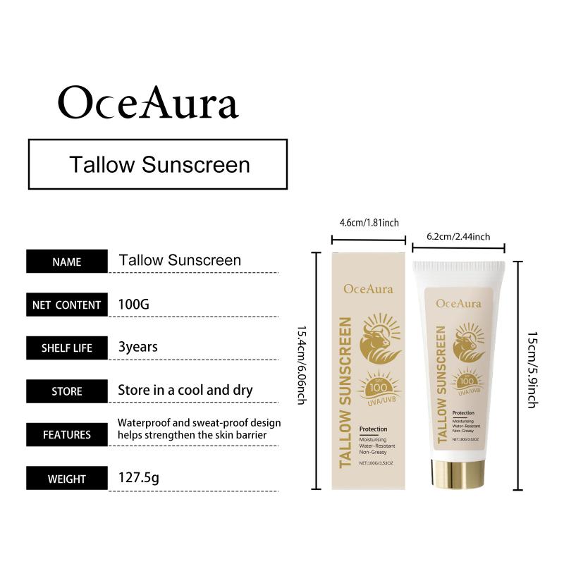 Oceaura Beef Tallow Protection Cream Face Body Universal Mild Nourishing High Temperature Isolation Moisturizing
