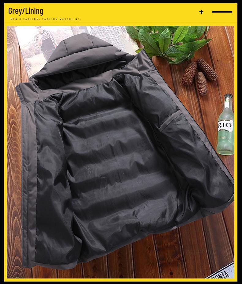 Men's Winter Cotton Hooded Jacket 6XL - Loose Fit, Short, Casual, Trendy Outerwear