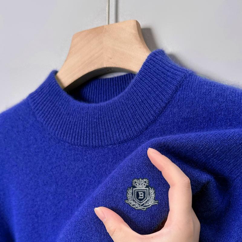 Wovey Heren O-hals Print Gebreide Hoodies Winter High-End Trui Mode Koreaanse Editie Verdikt Warm Vrije Tijd Herenkleding 4XL