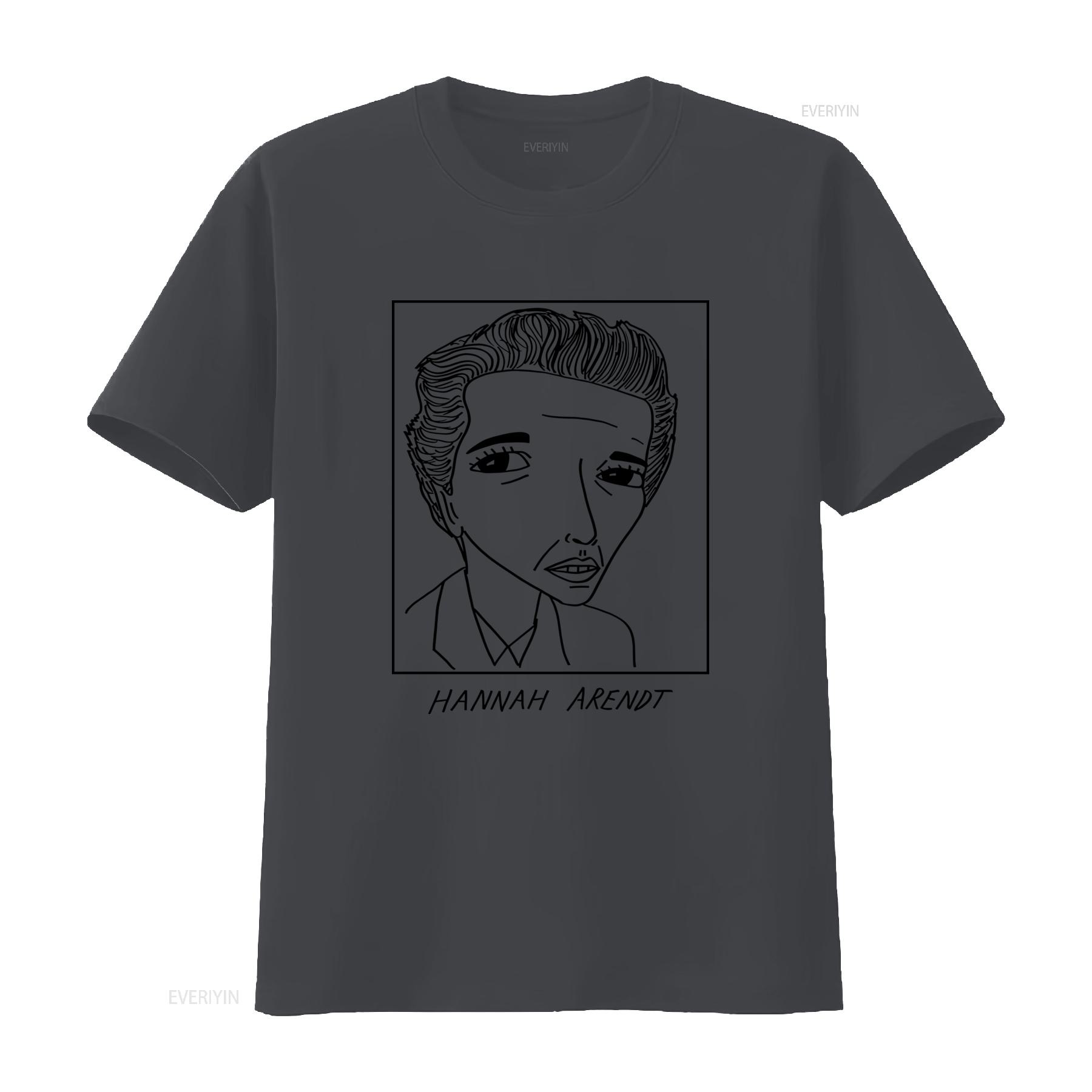 

Badly Drawn Authors Hannah Arendt T Shirt Casual Free Worldwide Delivery vintage Washed streetwear Stylish Soft fashion homme 4XL