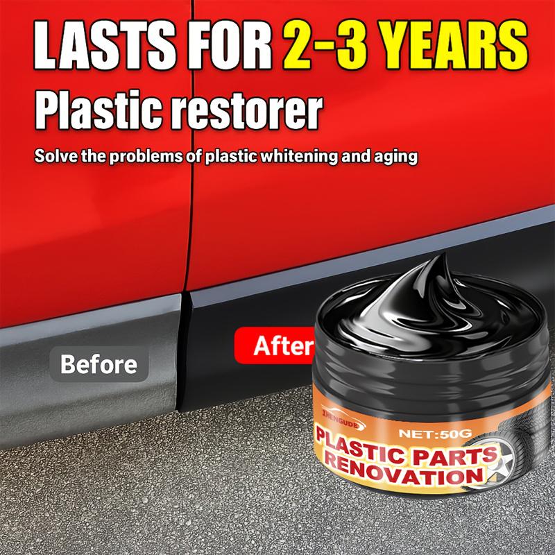 Car Plastic Repair Wax for Scratch Repair On Bumpers and Interiors, Enhances Plastics and Prevents Aging