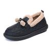 Winter New Fashion Warm Casual Soft-soled Cotton Shoes Women's Leather Waterproof Velvet Thickened Doudou Shoes
