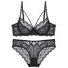 French pure desire sexy lace transparent bra bra women's premium underwear big chest small bra