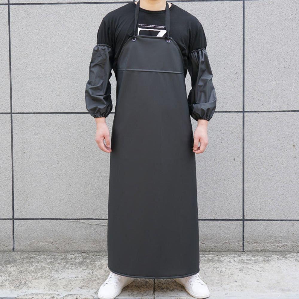 Waterproof Kitchen Apron PU Leather Work Apron Durable Cooking Chef Apron  Home