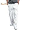 Herr Vår Höst Byxor med Flera Fickor Dragsko Elastisk Midja Vida Ben Plus Size Mjukisbyxor Stretchiga Byxor Enfärgade Lösa Street Style Sport