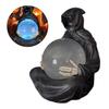 Tischdekoration 15x9x9cm Kunststoff Gothic-Ästhetik Für-Reaper-Statue Mit Schwebender Leuchtender Für-Kristallkugel-Dekor Halloween