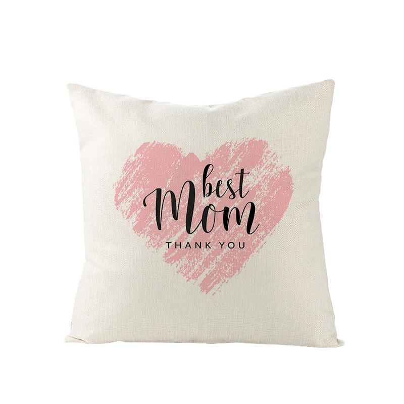New Home Decoration Products Mother's Day Pillow Pillow Cover Polyester Sofa Cushion Cover